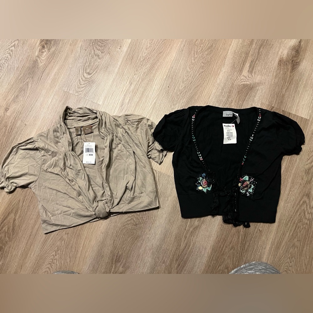 Black Floral Embroidered Cardigan